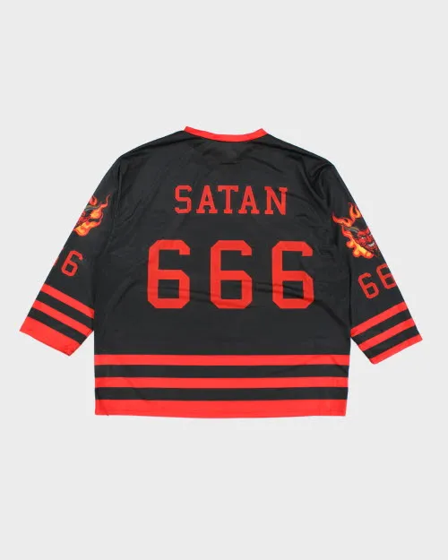 Vintage 2000's Satan Graphic Longsleeve Jersey - XXL sold by Rokit product image thumbnail 2