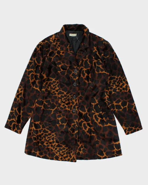 Vintage Vessuti Faux Fur Animal Print Jacket - M sold by Rokit