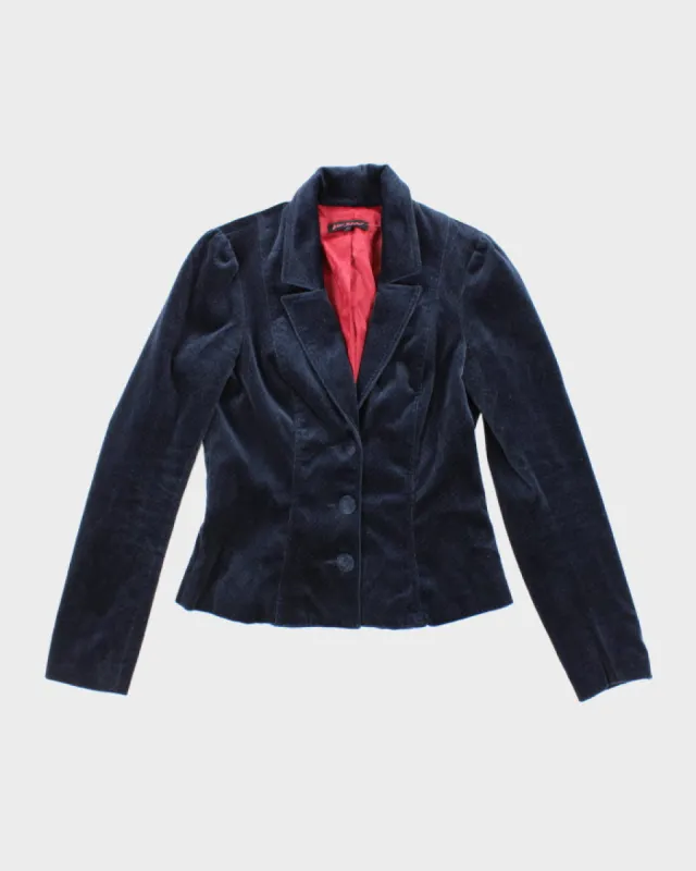 Y2k 00s Betsey Johnson Polka Dot Velour Blazer - S sold by Rokit