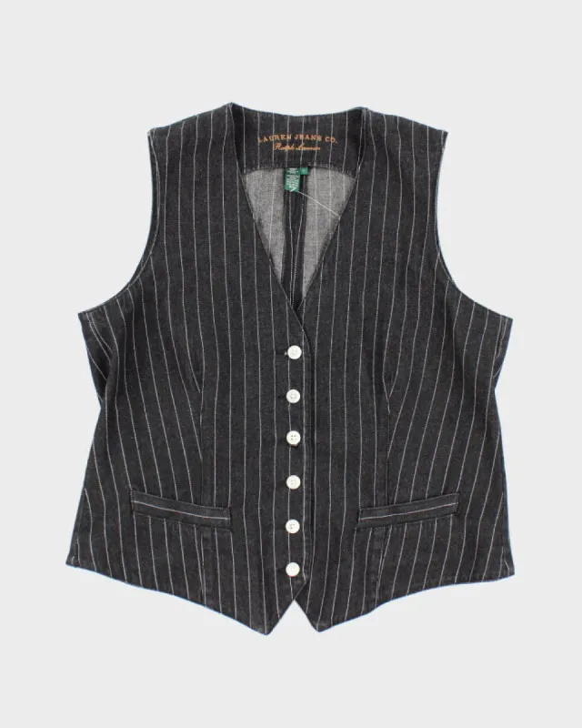 Vintage Lauren Pin Stripe Waistcoat - L sold by Rokit