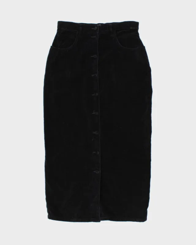 Vintage 90s Sostanza Velvet Button Skirt - S sold by Rokit