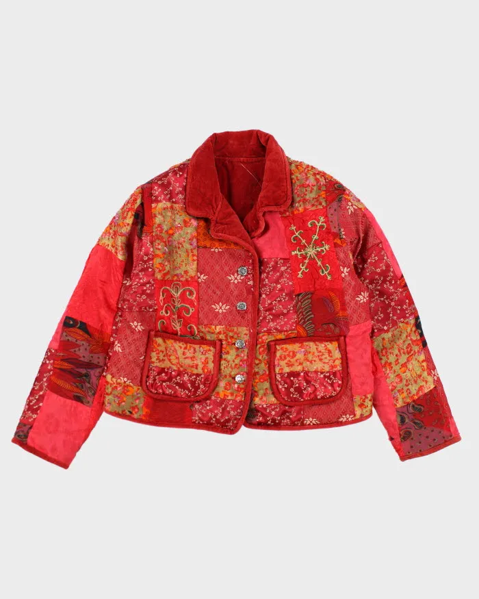 Vintage Patchwork Quilted Reversible Jacket - M sold by Rokit