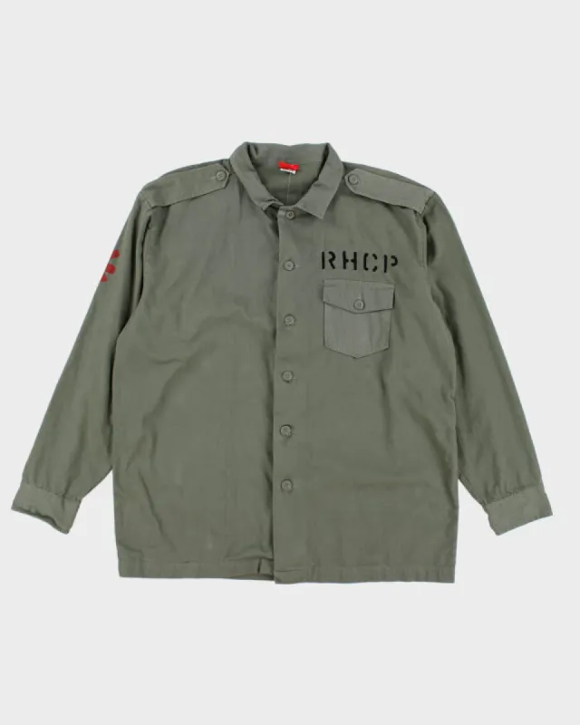 Vintage Bravado Red Hot Chilli Peppers Military Shirt - XL sold by Rokit