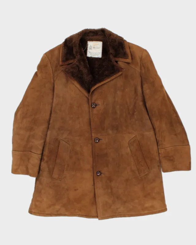 Vintage London Fog Suede Fur Lined Jacket - L sold by Rokit