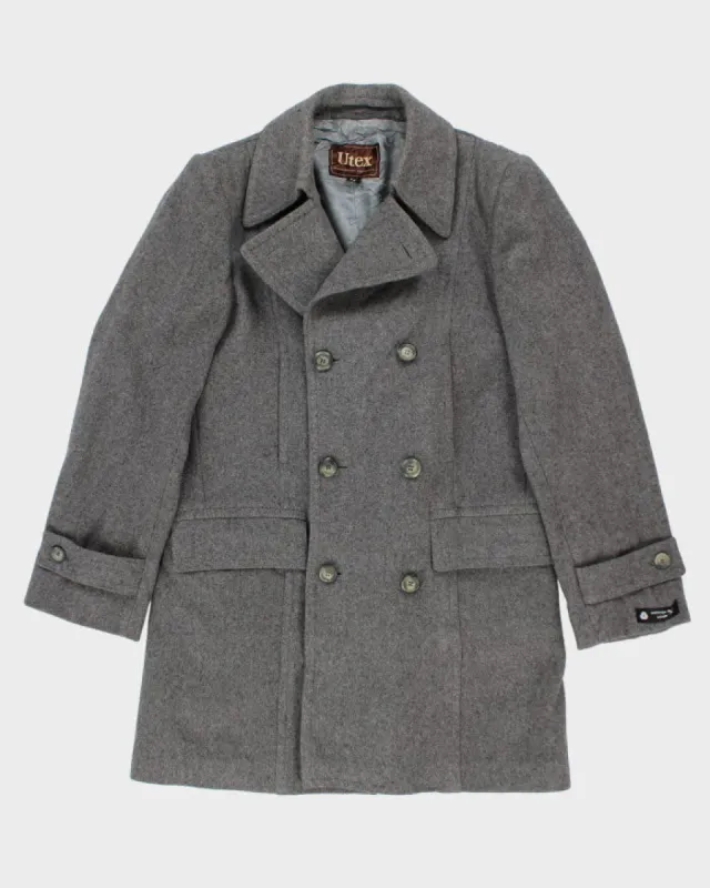 Vintage Utex Wool Blend Grey Coat - M sold by Rokit