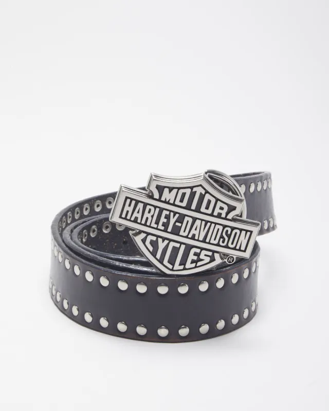 Harley Davidson Leather Studded Belt - W35-W40 sold by Rokit
