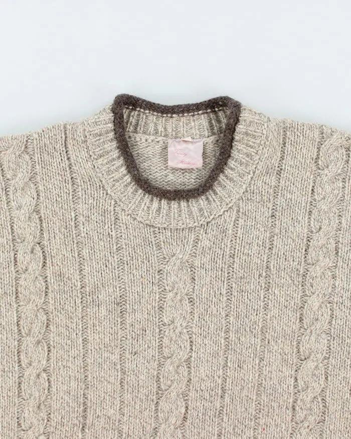 Vintage Trinity Wool Blend Aran Knit Jumper - L sold by Rokit product image thumbnail 3