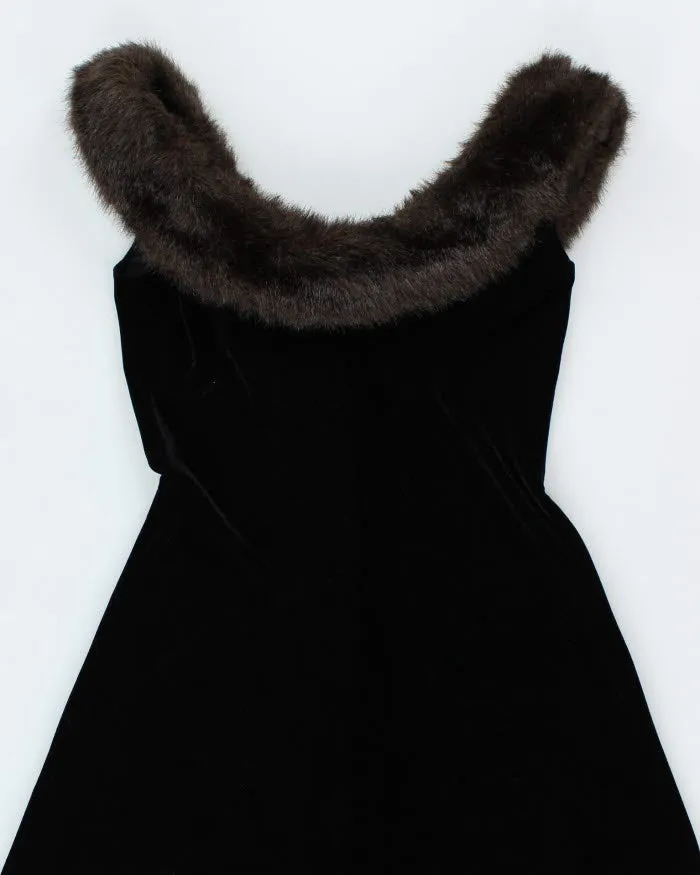 Vintage 90s Velvet Faux Fur Trim Dress - S sold by Rokit product image thumbnail 4