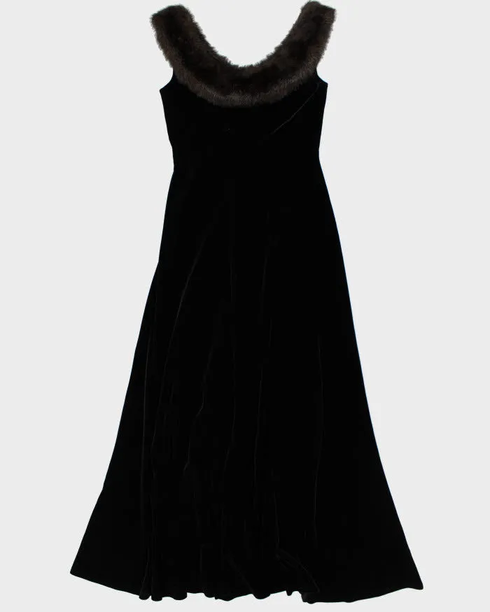 Vintage 90s Velvet Faux Fur Trim Dress - S sold by Rokit product image thumbnail 2