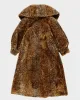 Monterey Leopard Print Faux Fur Coat - S sold by Rokit