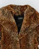 Monterey Leopard Print Faux Fur Coat - S sold by Rokit