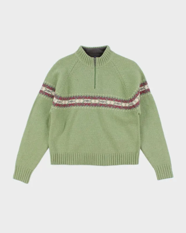 Woolrich Wool Quarter Zip Jumper - S sold by Rokit