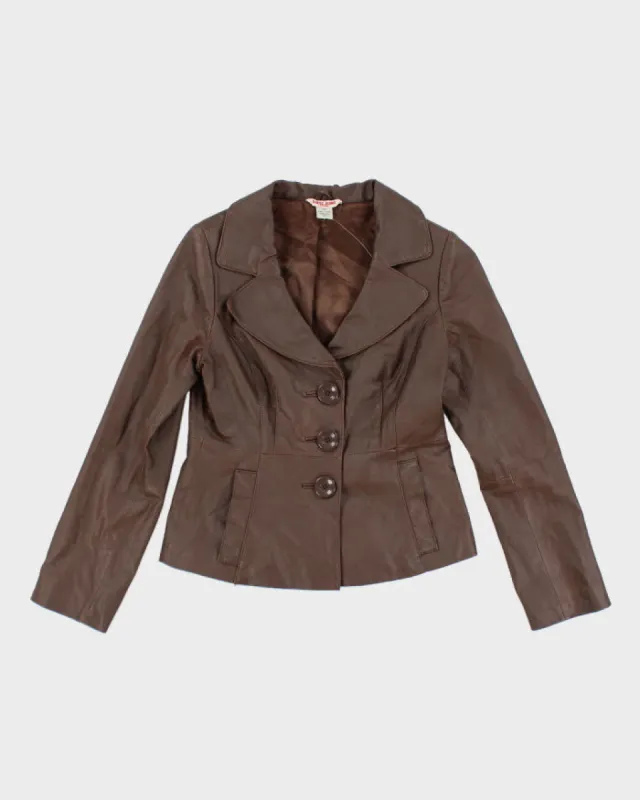 Y2k 00s Guess Leather Jacket - S sold by Rokit