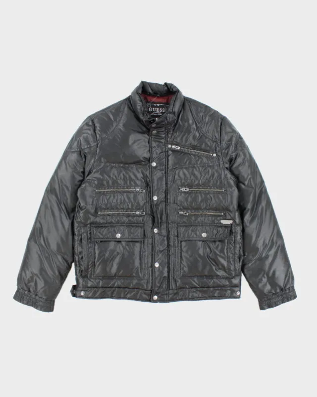 Vintage Y2K Guess Multi Pocket Puffer Jacket - M sold by Rokit