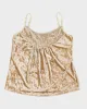 Y2k 00s Gold Velvet Sequin Cami - S sold by Rokit