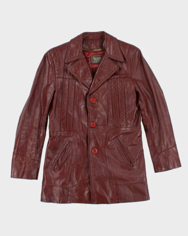 Vintage Sears Lined Leather Jacket - M sold by Rokit