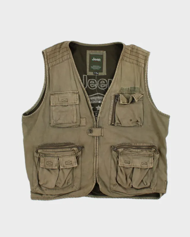 Vintage 90's Jeep Multi Pocket Fishing Gilet - XXL sold by Rokit