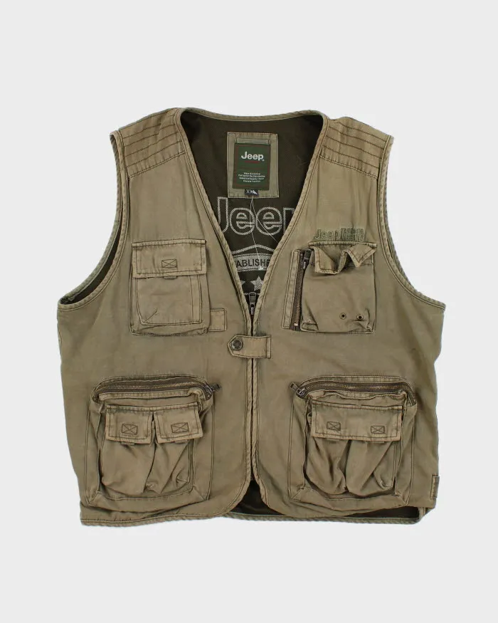 Vintage 90's Jeep Multi Pocket Fishing Gilet - XXL sold by Rokit