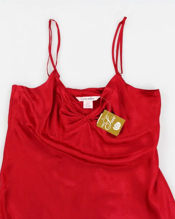 Vintage Deadstock La Vie En Rose Red Slip Dress - XL sold by Rokit product image thumbnail 3