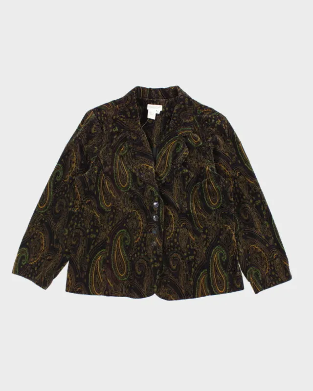Vintage 90s Coldwater Creek Velvet Jacket - L sold by Rokit