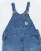 Vintage 90's Carhartt Workwear Light Wash Denim Dungarees - W46 L27 sold by Rokit