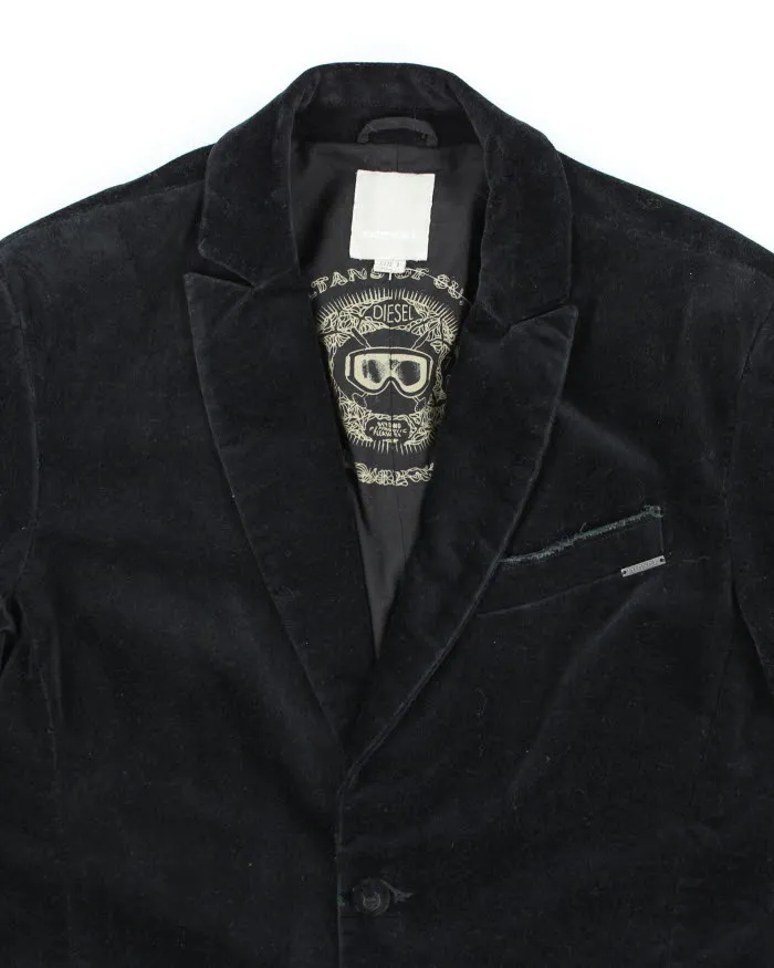 Vintage Diesel Velvet Blazer Jacket - L sold by Rokit product image thumbnail 3