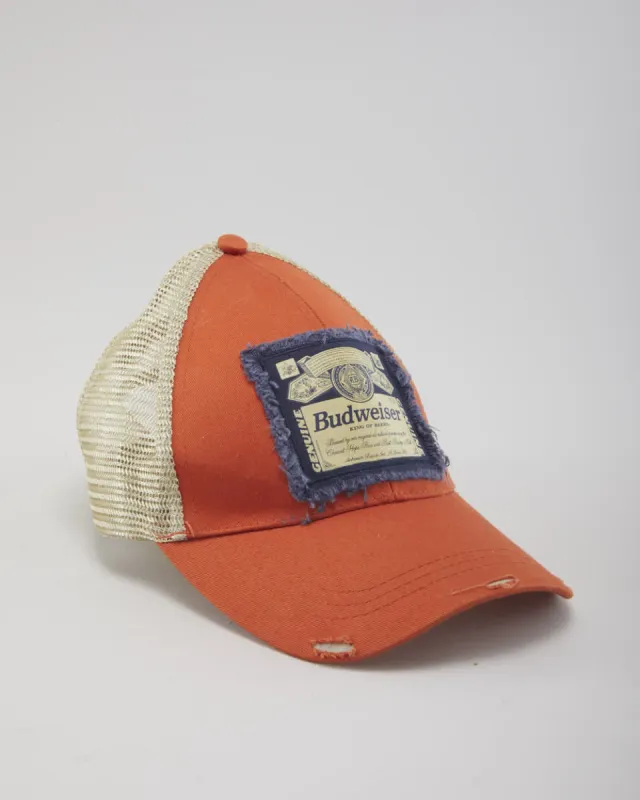 Vintage 2000's Budweiser Pre-Distressed Trucker Cap - OS made by Rokit