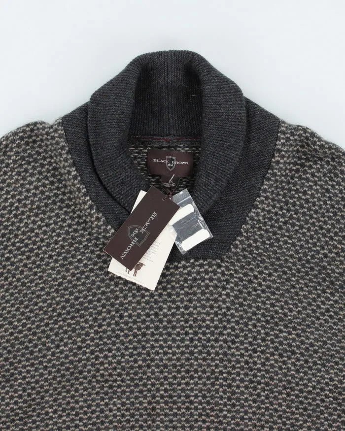 Deadstock Black Brown Wool Blend Jumper - L sold by Rokit product image thumbnail 3