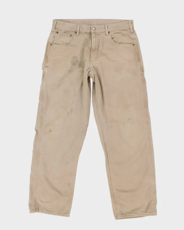 Vintage 90's Carhartt Heavyweight Single Knee Trousers - W34 L30 sold by Rokit
