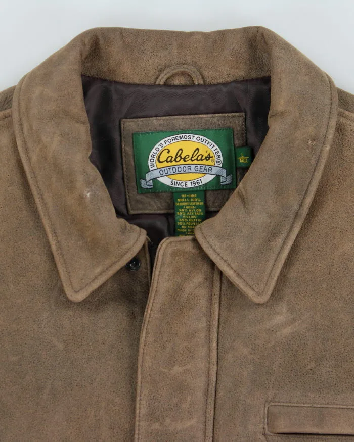 Vintage Cabela's Brown Leather Jacket - L sold by Rokit product image thumbnail 5