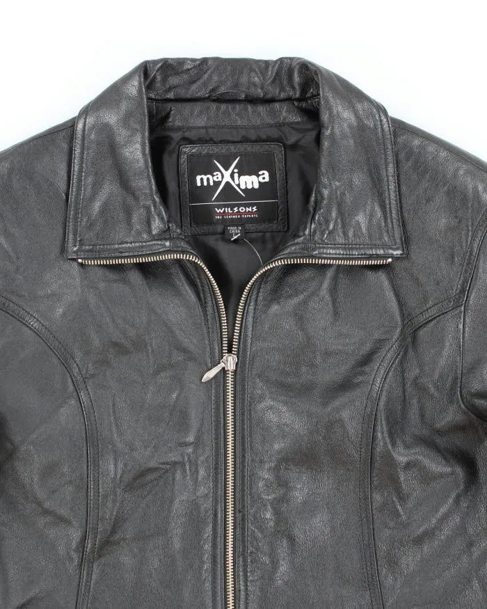 Vintage Maxima Black Leather Jacket - L sold by Rokit product image thumbnail 3