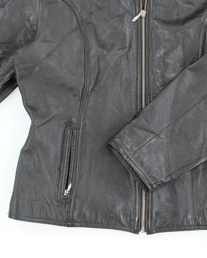 Vintage Maxima Black Leather Jacket - L sold by Rokit product image thumbnail 4