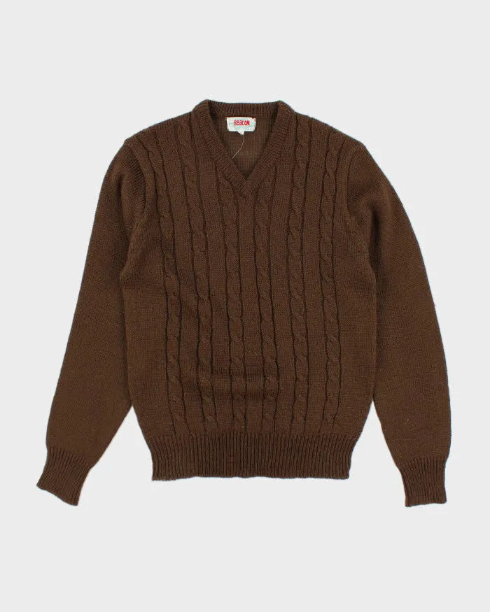 Vintage Beacon Aran Knit Jumper - L sold by Rokit