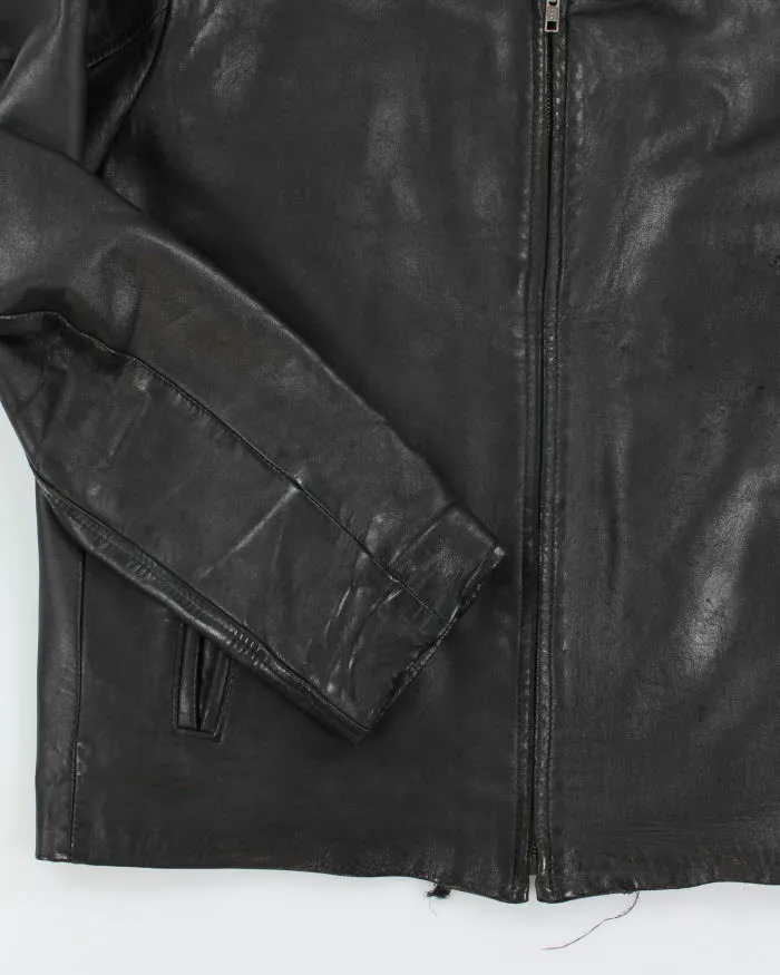 Vintage Danier Black Leather Jacket - L sold by Rokit product image thumbnail 4