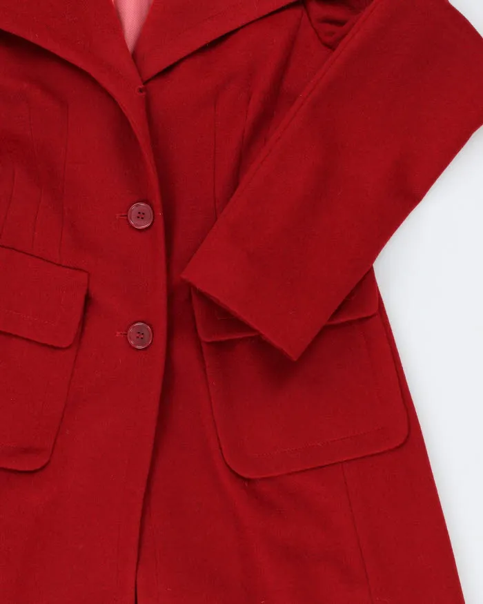Y2K 00s BCBG MaxAzria Red Wool Coat - S sold by Rokit product image thumbnail 4