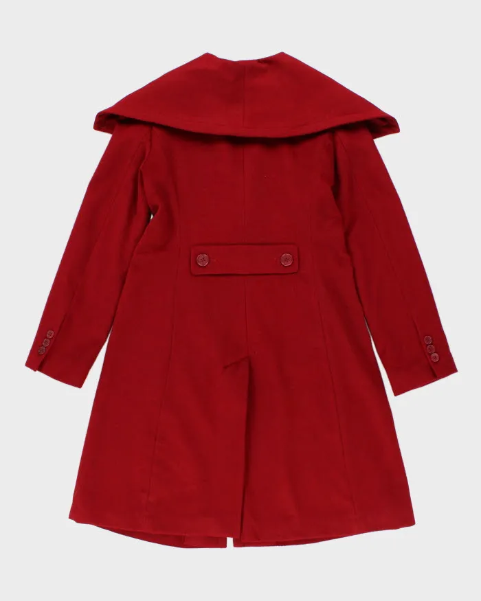Y2K 00s BCBG MaxAzria Red Wool Coat - S sold by Rokit product image thumbnail 2