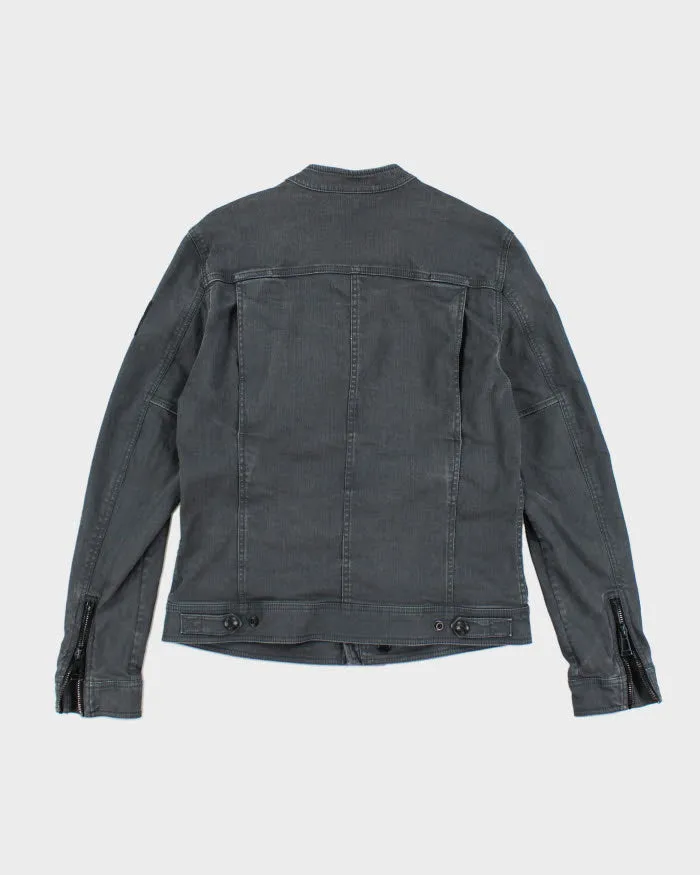 Vintage 2000's Belstaff Grey Biker Style Denim Jacket - S sold by Rokit product image thumbnail 2