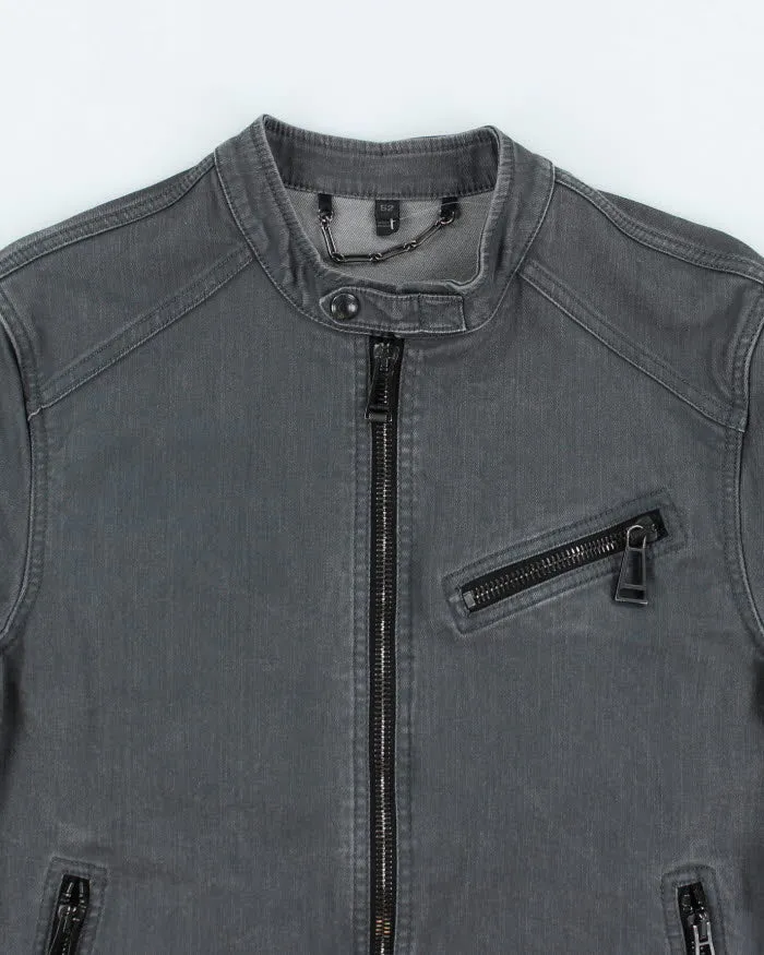 Vintage 2000's Belstaff Grey Biker Style Denim Jacket - S sold by Rokit product image thumbnail 3