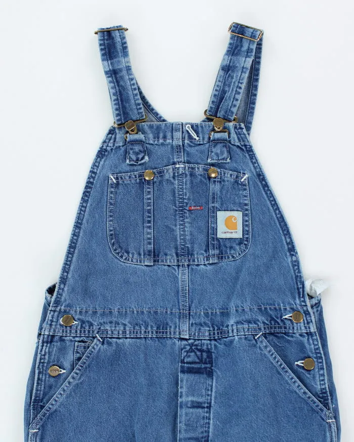 Vintage 90's Carhartt Workwear Light Wash Denim Dungarees - W32 L27 sold by Rokit product image thumbnail 4