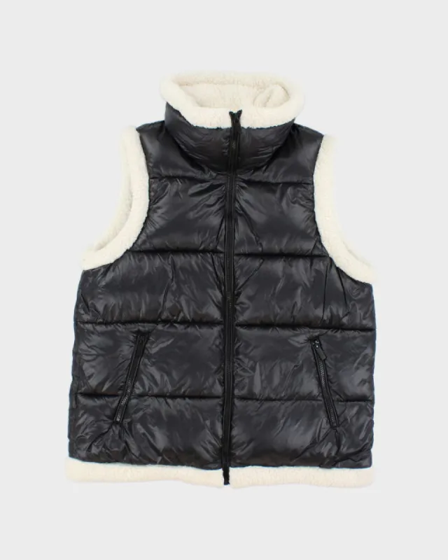 Vintage Y2K Women's Calvin Klein Sherpa Lined Puffer Gilet - M sold by Rokit