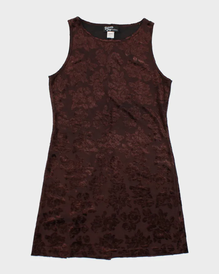 Vintage 90s Dawn Joy Brown Dress - M sold by Rokit