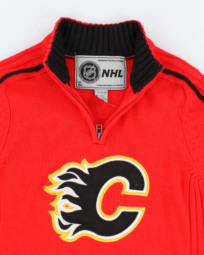 NHL Calgray Flames Quarter Zip Jumper - L/XL sold by Rokit product image thumbnail 3