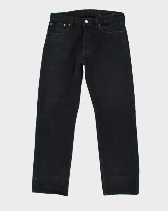 Vintage 90's Levi's 501 Black Dark Wash Jeans - W33 L28 sold by Rokit