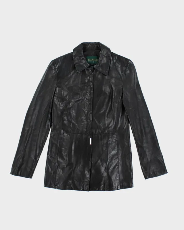 Vintage Danier Black Leather Jacket - XS sold by Rokit