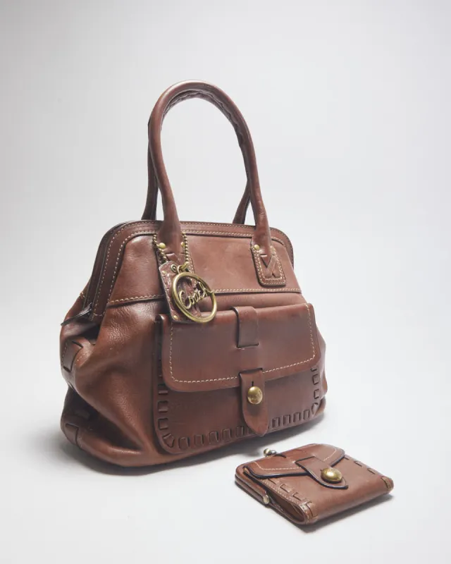 Vintage Coach Brown Leather Handbag & Purse sold by Rokit