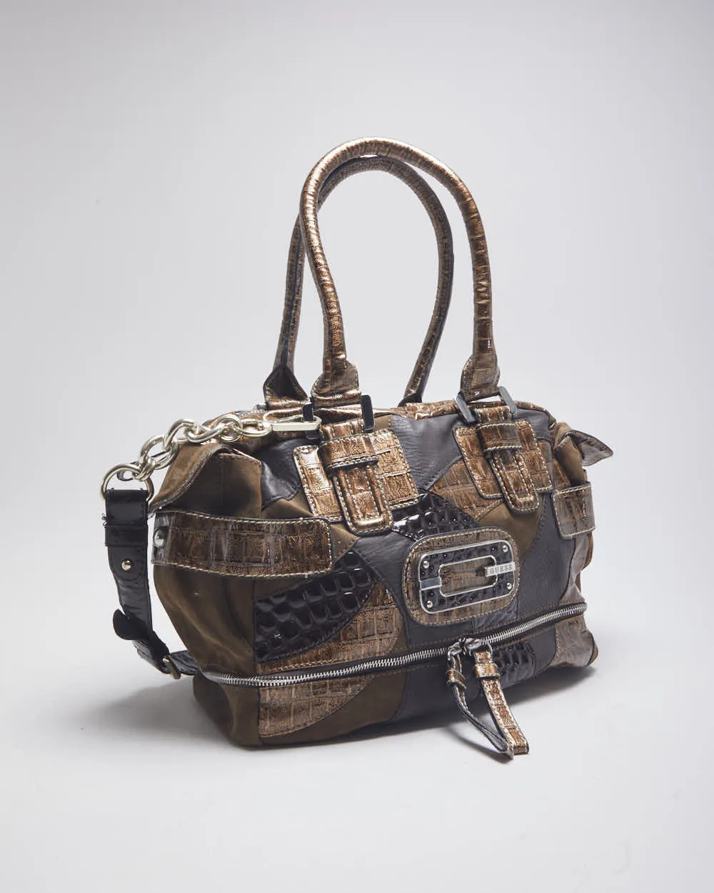 Y2k 00s Guess Brown Handbag sold by Rokit