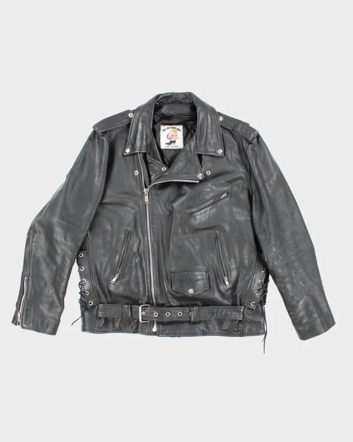 Vintage Leather Biker Jacket - XXL sold by Rokit