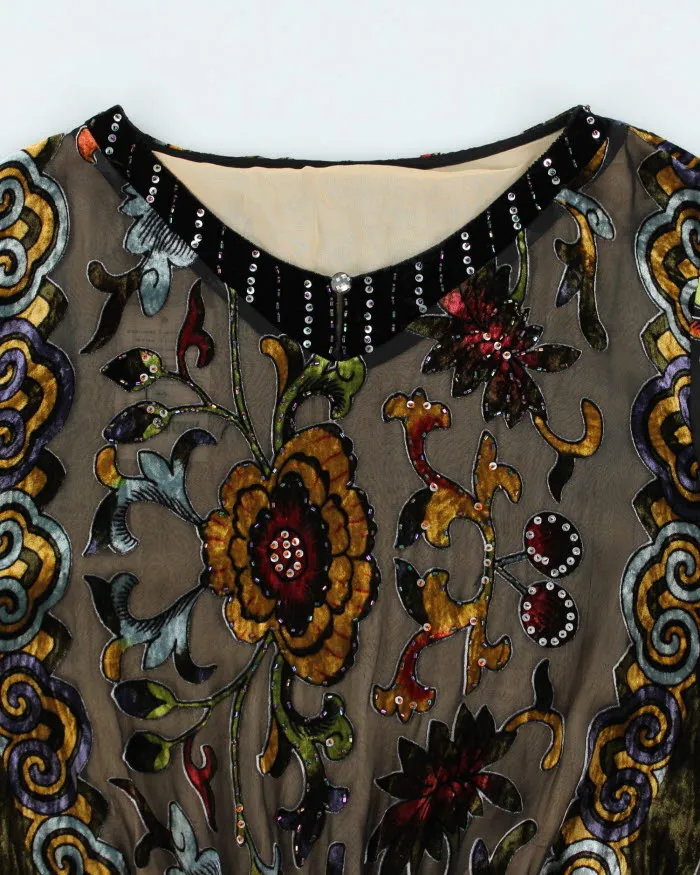 Y2k 00s Velour Sheer Top - L sold by Rokit product image thumbnail 3