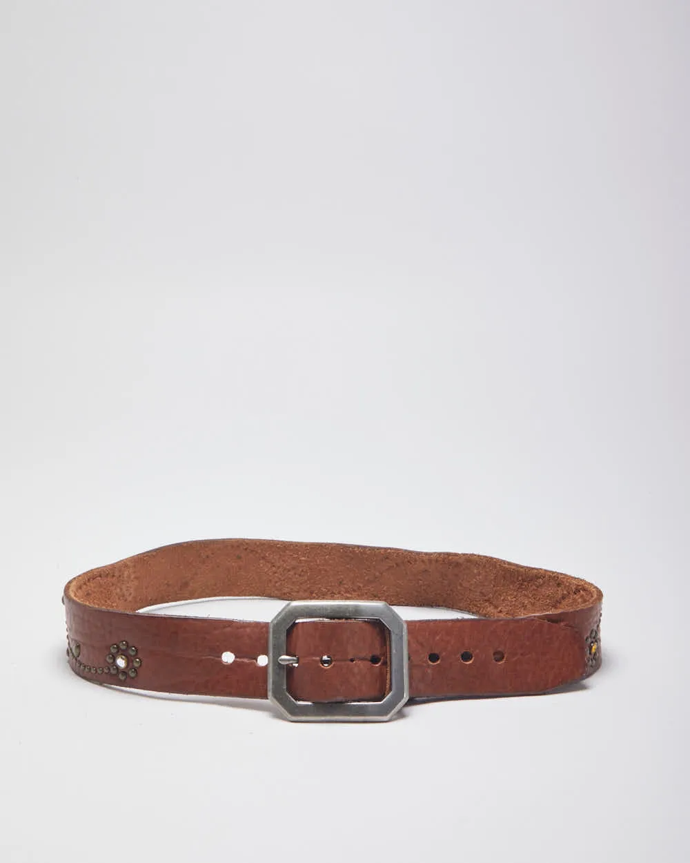 Y2k 00s Leather Rhinestone Belt -W30-W37 sold by Rokit product image thumbnail 2