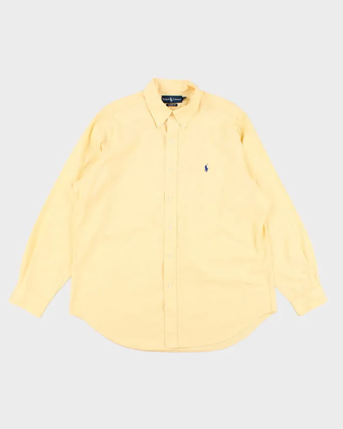 Ralph Lauren Yellow Long Sleeve Shirt - L sold by Rokit